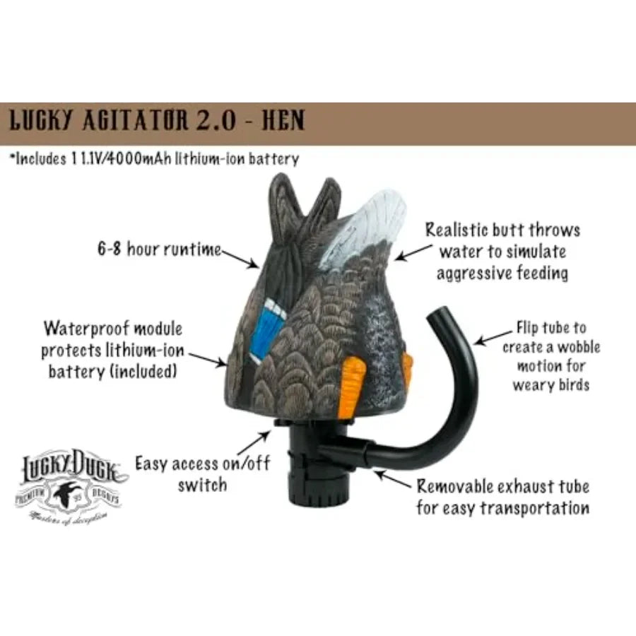 Lucky Duck Water Motion Duck Hunting Decoys Lucky Agitator 2.0 - Mallard Hen