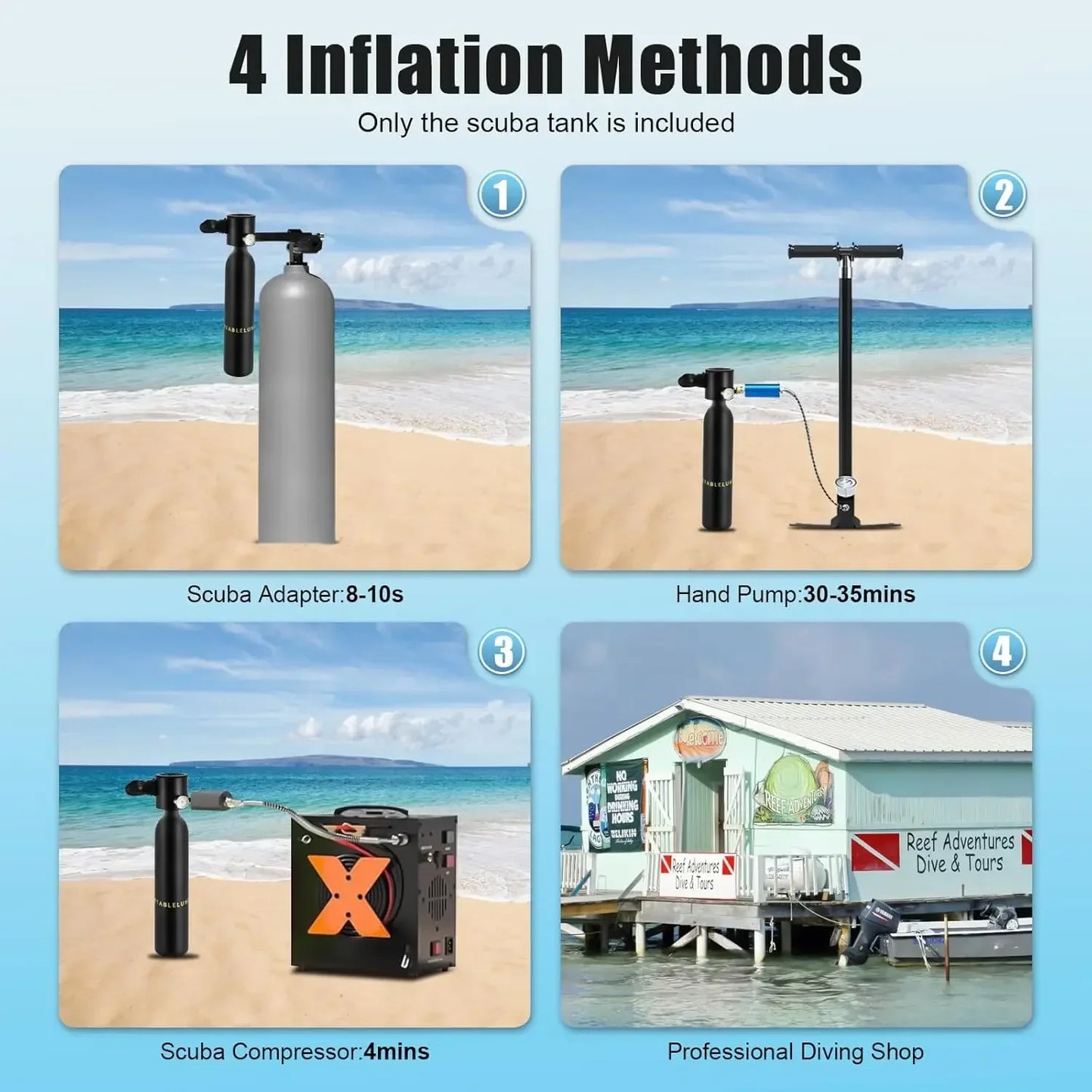 Portable Mini Scuba Tank For Underwater Breathing