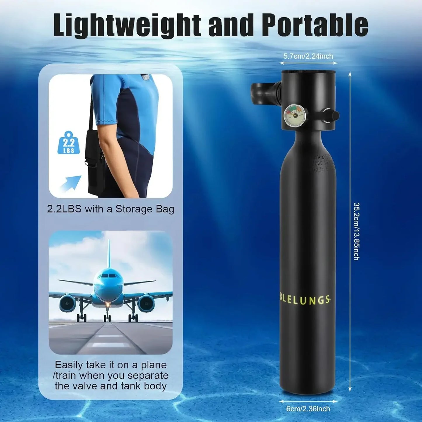 Portable Mini Scuba Tank For Underwater Breathing