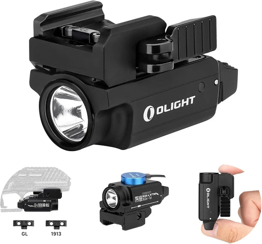 Compact Tactical Weapon Light 600 Lumens USB Rechargeable Rail Flashlight