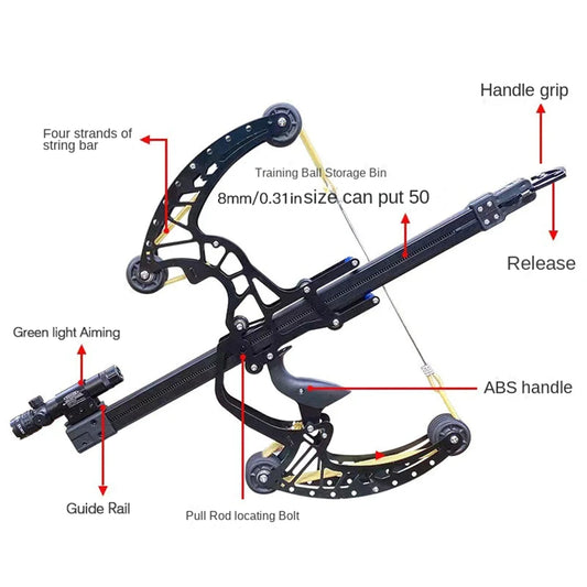 All Metal 50 Round Compound Bow And Arrow Slingshot Outdoors