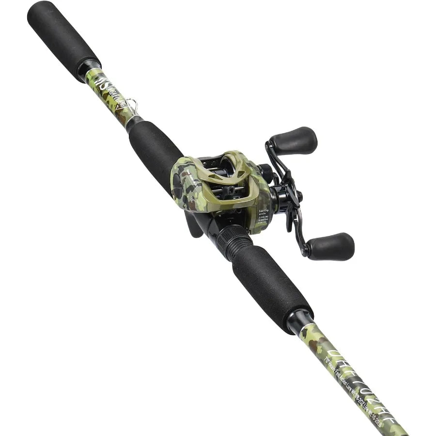 Fishing Pole Casting Reel Combo with Durable Rod Handle Medium Heavy for Catfish Salmon and Steelhead 7'0 Ideal for