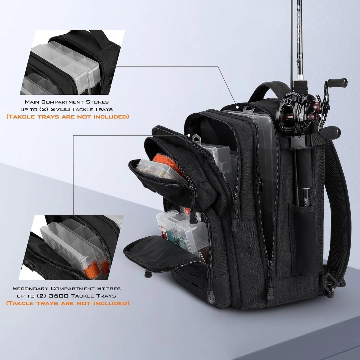 Tactical Fishing Sling Tackle Bag - Lightweight Fishing Backpack - Storage for Gear and Equipment - Gift for Men