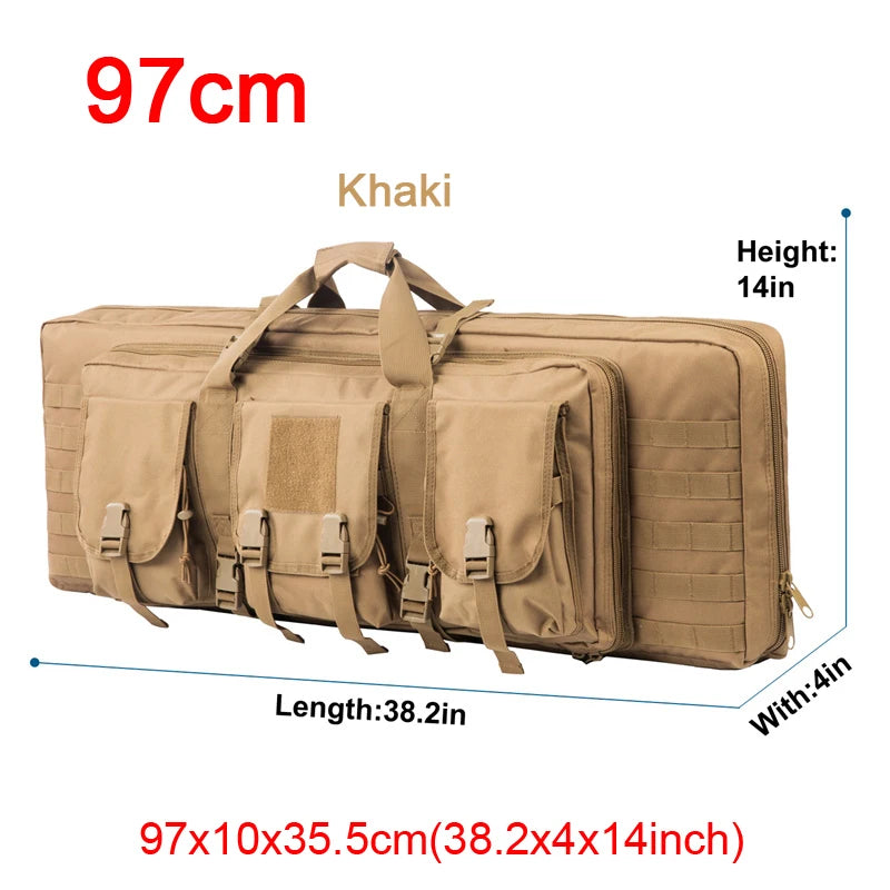 LQARMY Tactical Double Rifle Case MOLLE Bag Sniper Airsoft