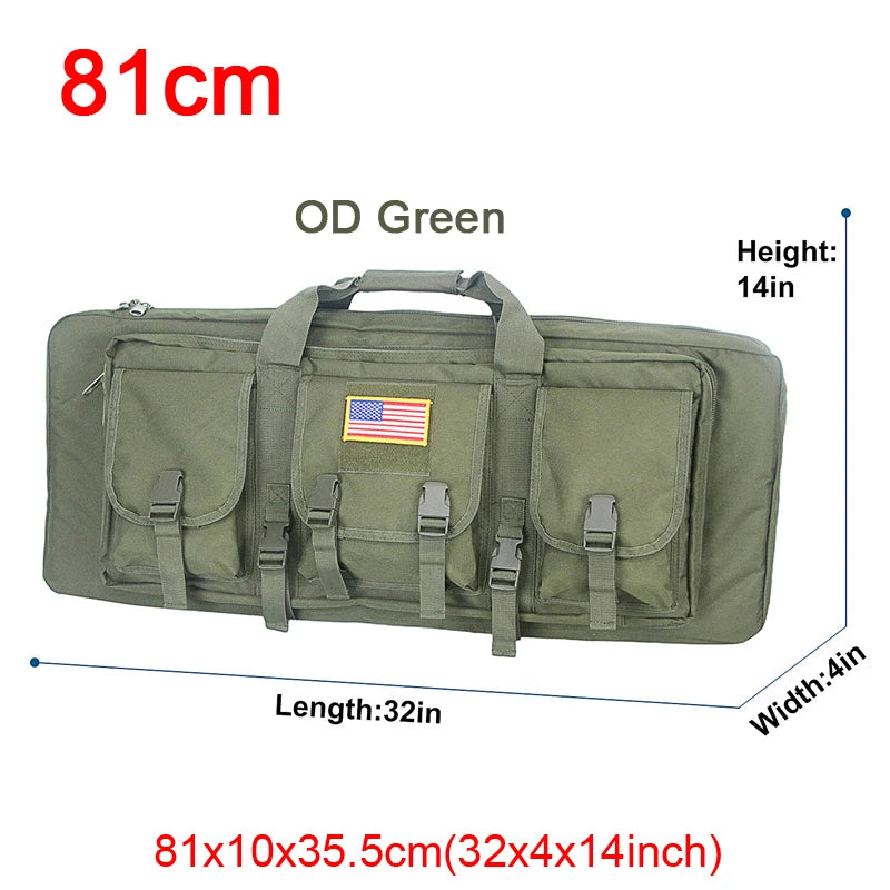 LQARMY Tactical Double Rifle Case MOLLE Bag Sniper Airsoft