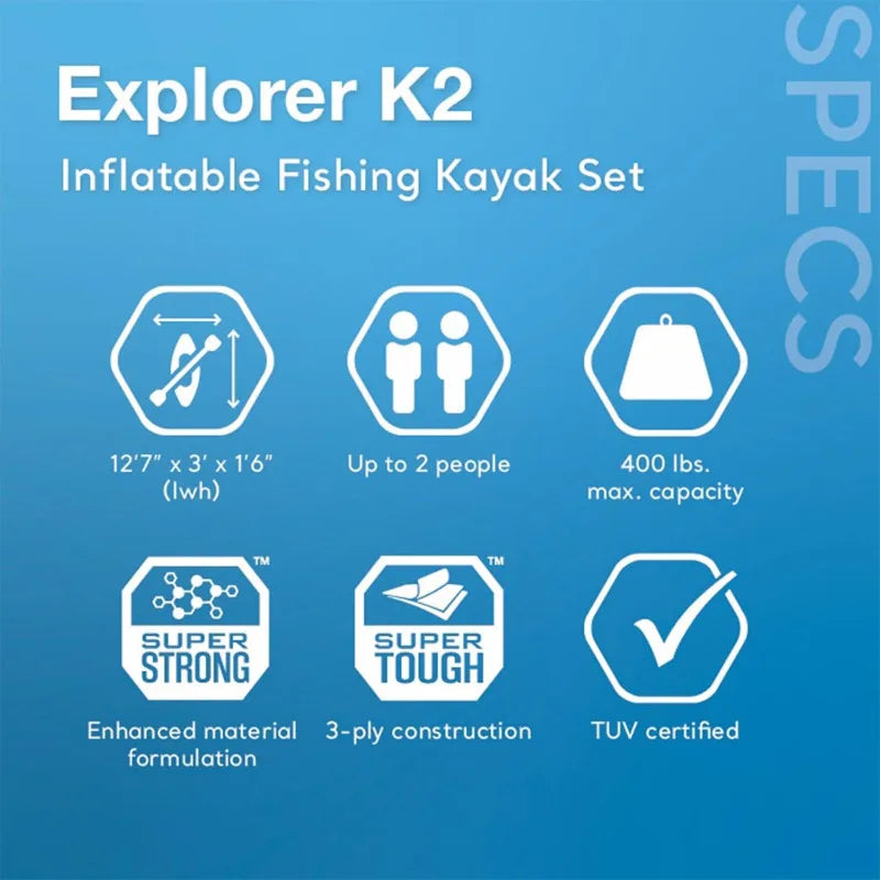 YTYIN Excursion Pro K2 Inflatable Kayak Set