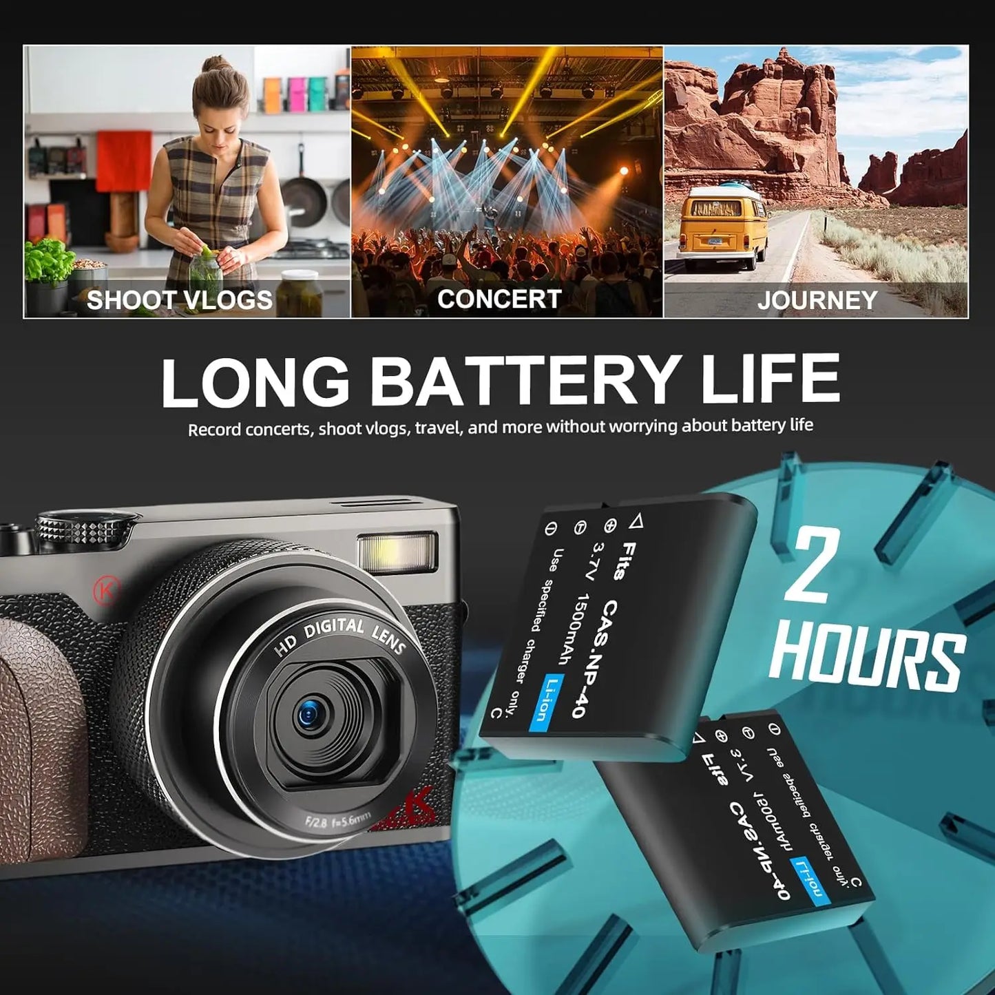 NBD 56MP Camera 4K Vlogging With 180 Degree Flip Screen