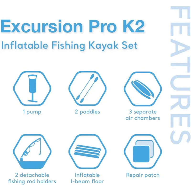 YTYIN Excursion Pro K2 Inflatable Kayak Set