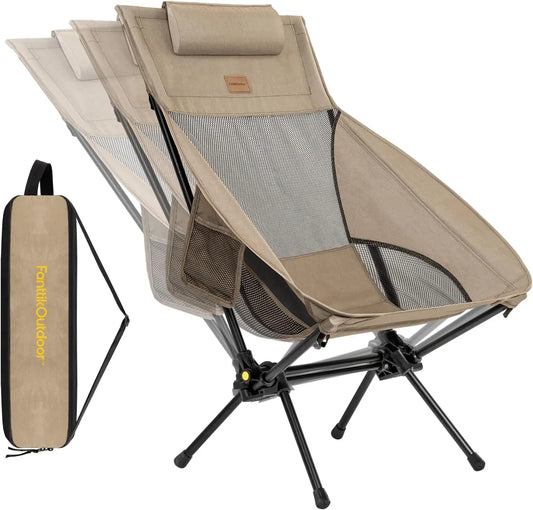 Zeta L8 Max Camping Chair: Portable, Lightweight, Adjustable, Supports 250 lbs for Travel & Hiking