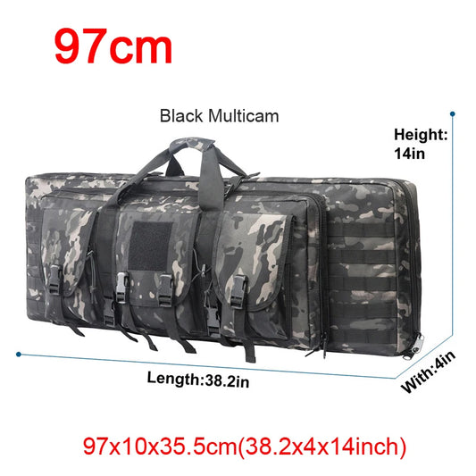 LQARMY Tactical Double Rifle Case MOLLE Bag Sniper Airsoft