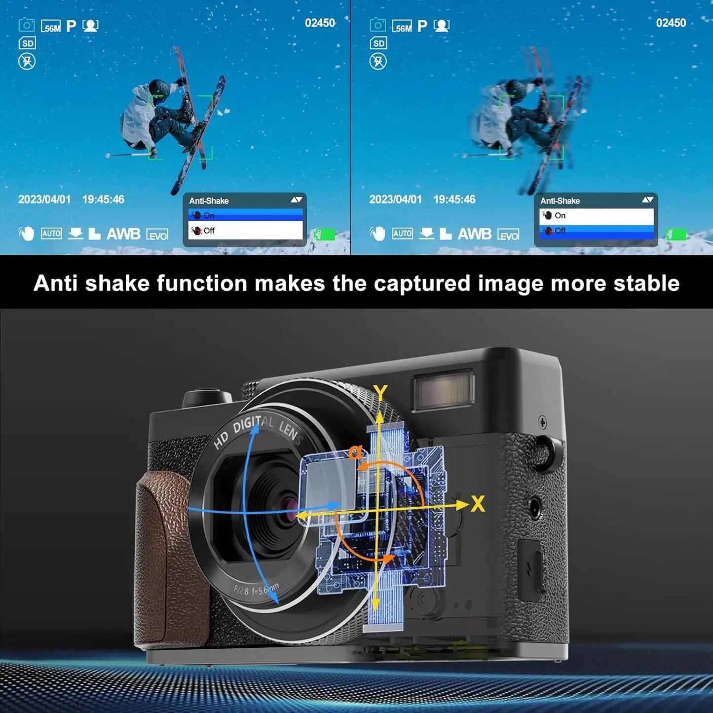 NBD 56MP Camera 4K Vlogging With 180 Degree Flip Screen