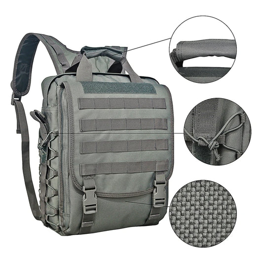 LQARMY Molle Laptop Bag Tactical Waterproof Nylon Messenger Backpack