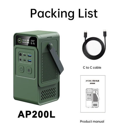 CTOLITY 200W Camping Power Station 192Wh LiFePO4 Battery