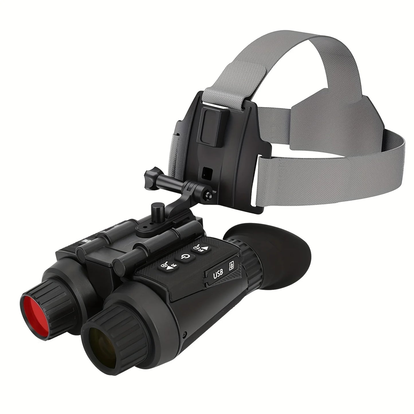 Head-Mounted Night Vision Goggles for Adults, 4K 3D Visual Digital Night Vision Binocular with Head Strap and 32GB Memory Card,