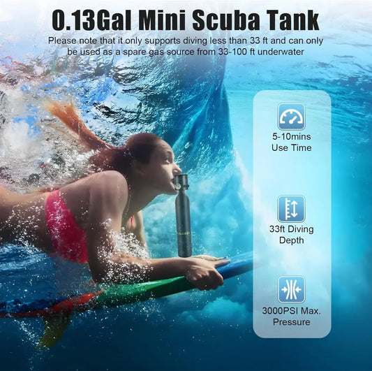 Portable Mini Scuba Tank For Underwater Breathing