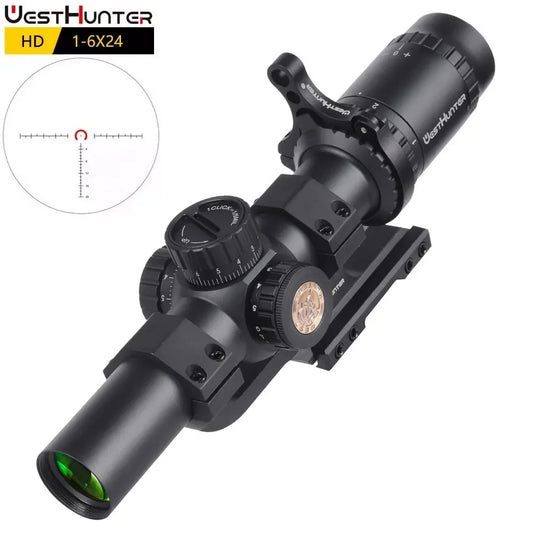 WestHunter HD 1 6X24 IR LPVO Rifle Scope With Illumination