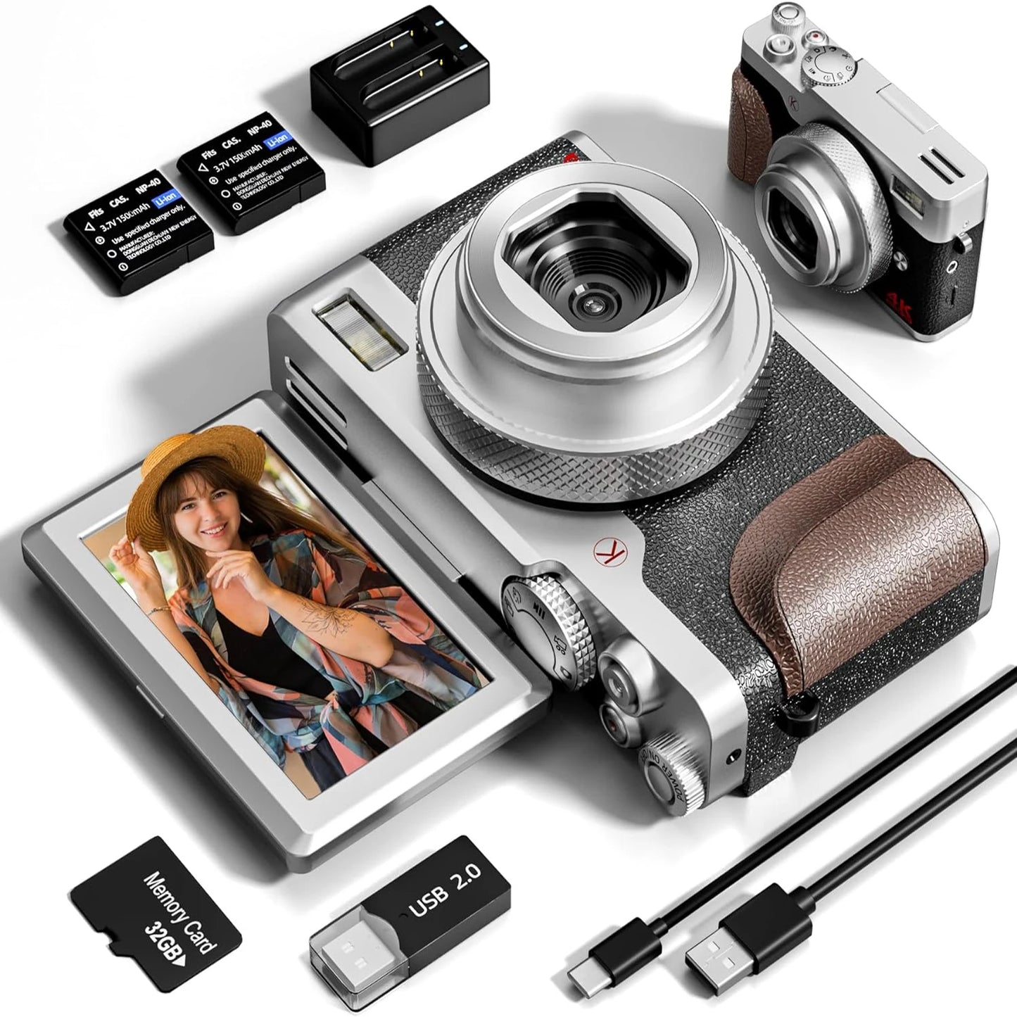 NBD 56MP Camera 4K Vlogging With 180 Degree Flip Screen