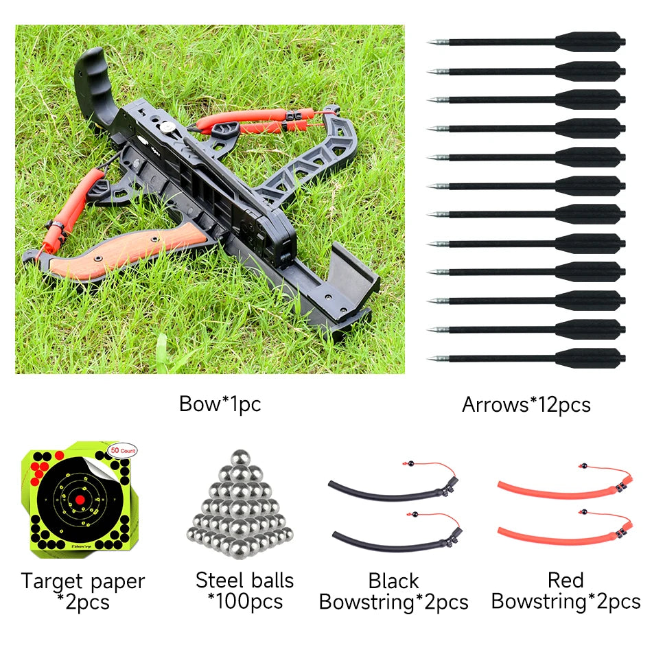 Dual Purpose Archery Bow With Steel Ball Shooting Package Compound