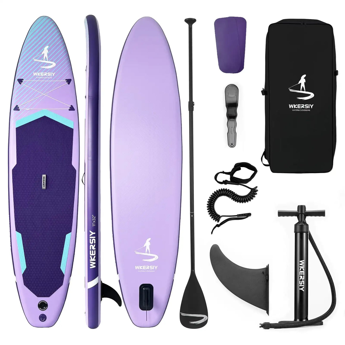 WKERSIY Inflatable SUP Paddle Board All Water Performance Series