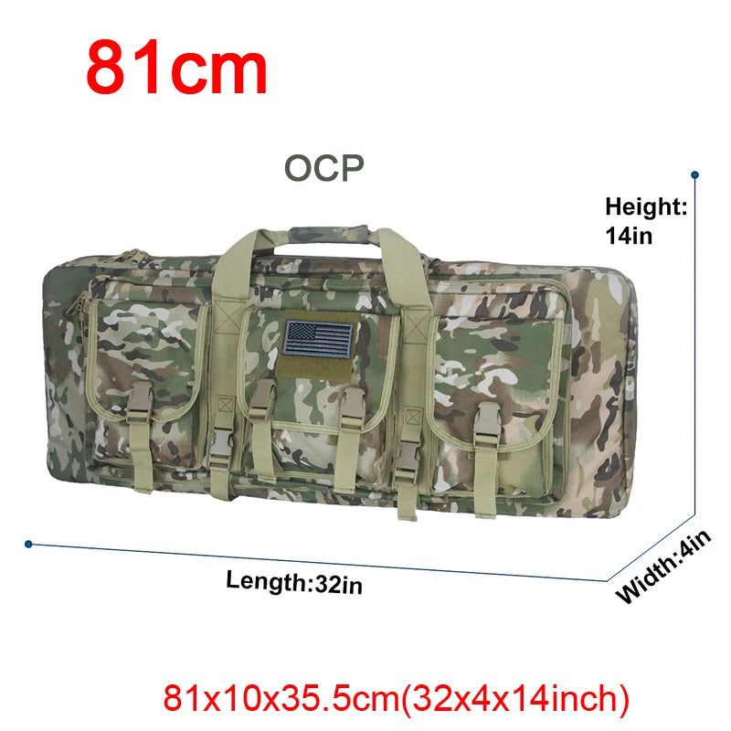LQARMY Tactical Double Rifle Case MOLLE Bag Sniper Airsoft