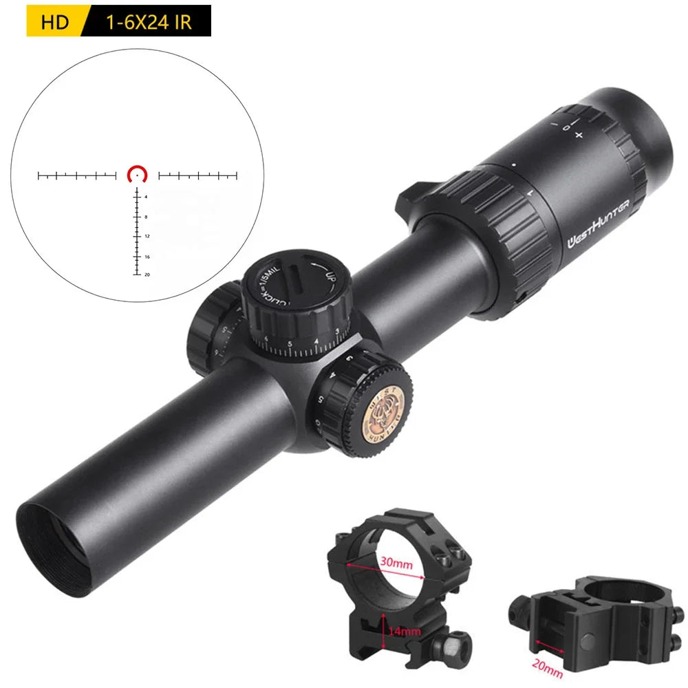 WestHunter HD 1-6X24 IR LPVO Riflescope