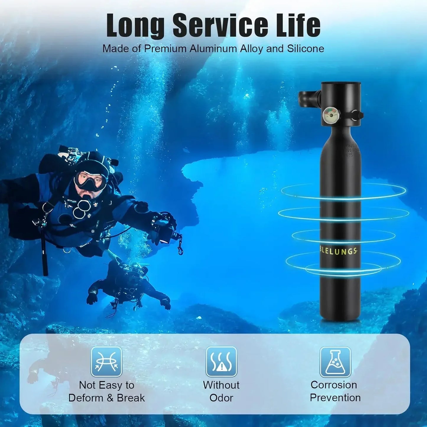 Portable Mini Scuba Tank For Underwater Breathing