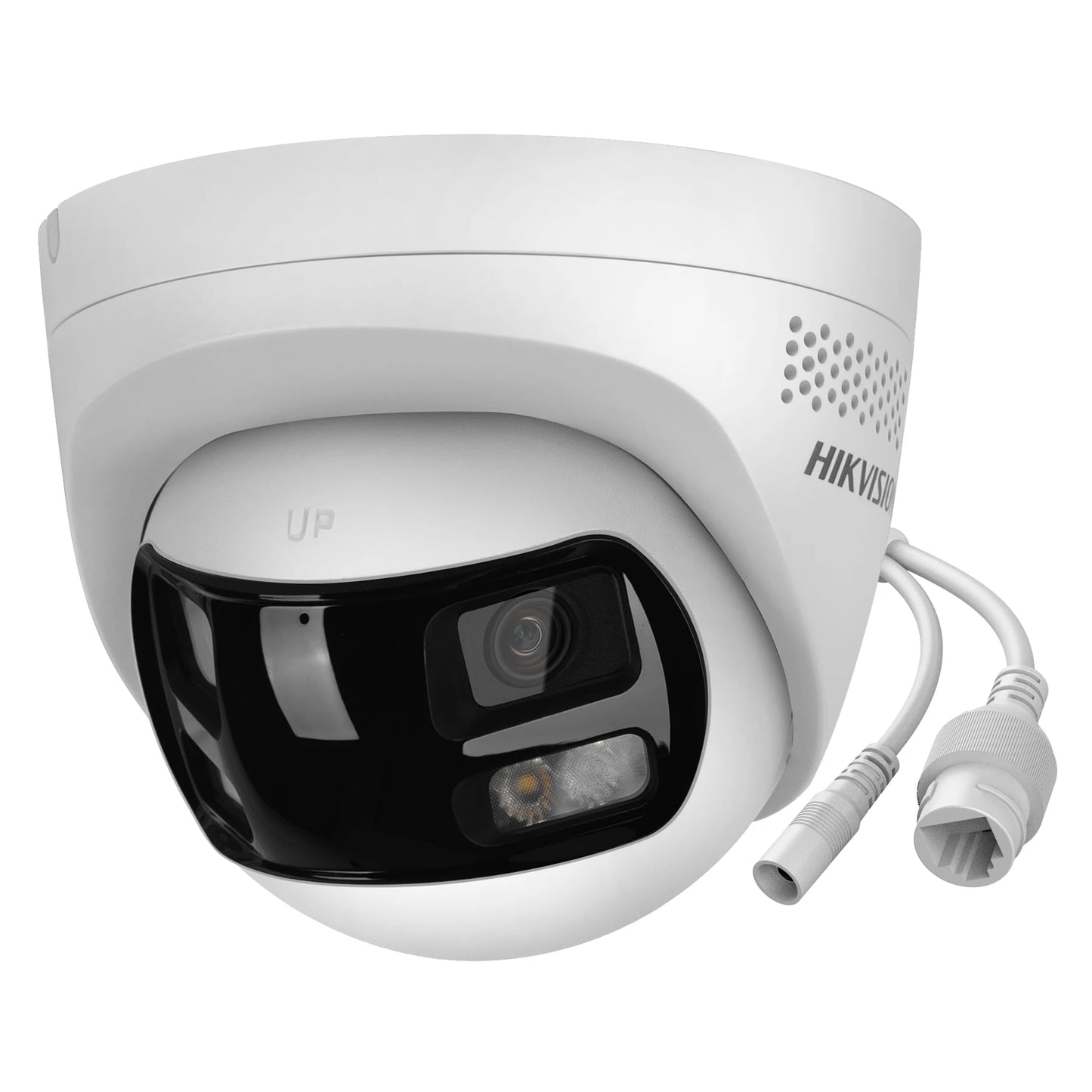 Hikvision 8MP IP Camera Dual Lens 180 View Strobe Audio